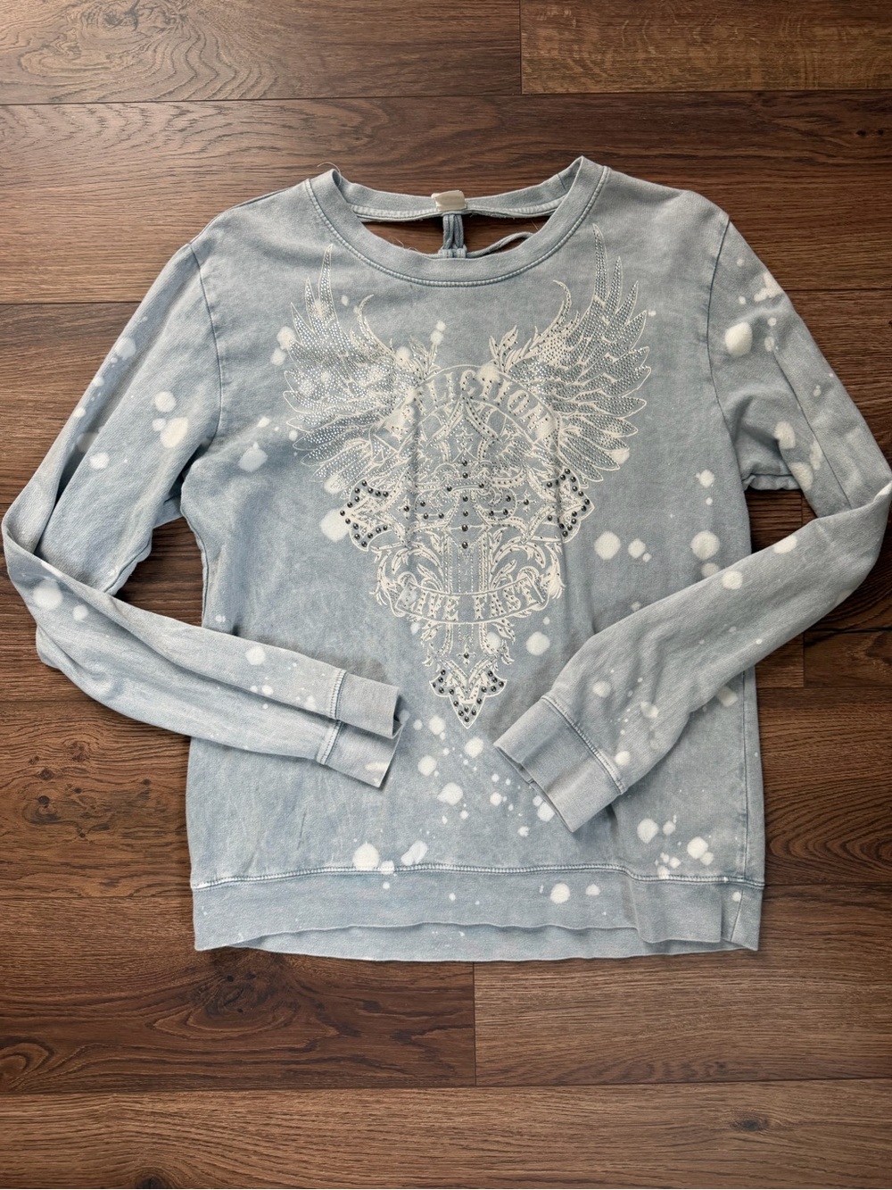 Women’s Washed Blue/grey Affliction Sweatshirt